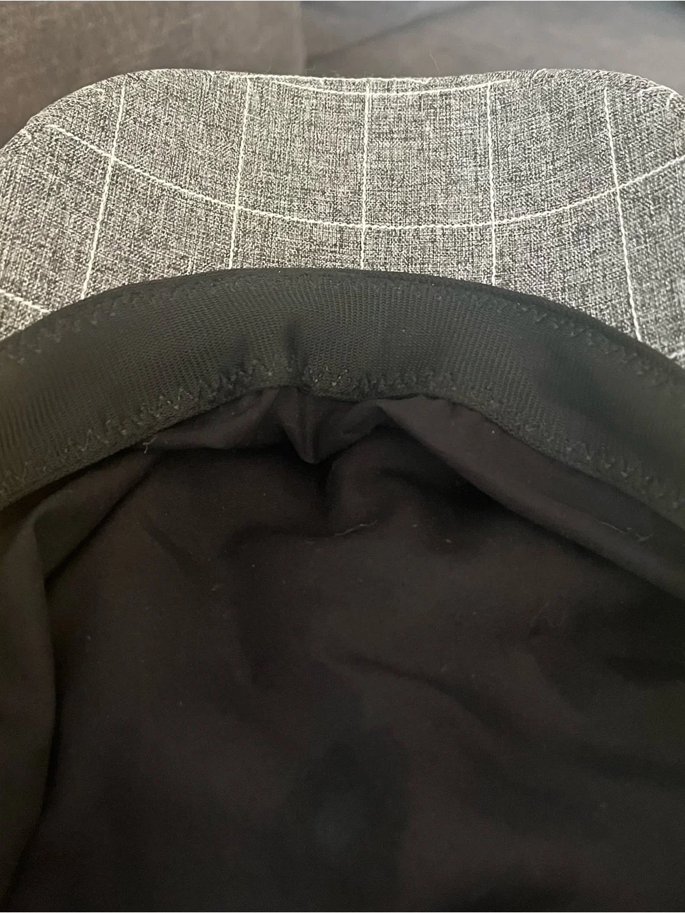 Black Chain-Trim Baker Boy Hat
